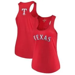Soft As A Grape Women's Red Texas Rangers Plus Size Swing For The Fences Racerback Tank Top
