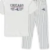 Concepts Sport Men's White/Navy Chicago White Sox Big & Tall Pinstripe Sleep Set