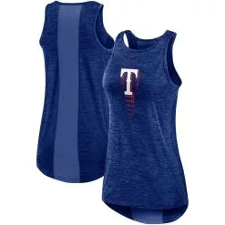 Nike Women's Royal Texas Rangers Logo Fade High Neck Performance Tank Top