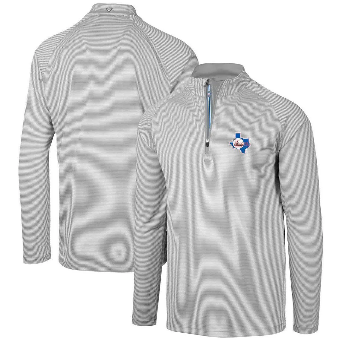 Levelwear Men's Gray Texas Rangers Orion Historic Logo Raglan Quarter-Zip Jacket 2 Levelwear Men's Gray Texas Rangers Orion Historic Logo Raglan Quarter-Zip Jacket - Image 2