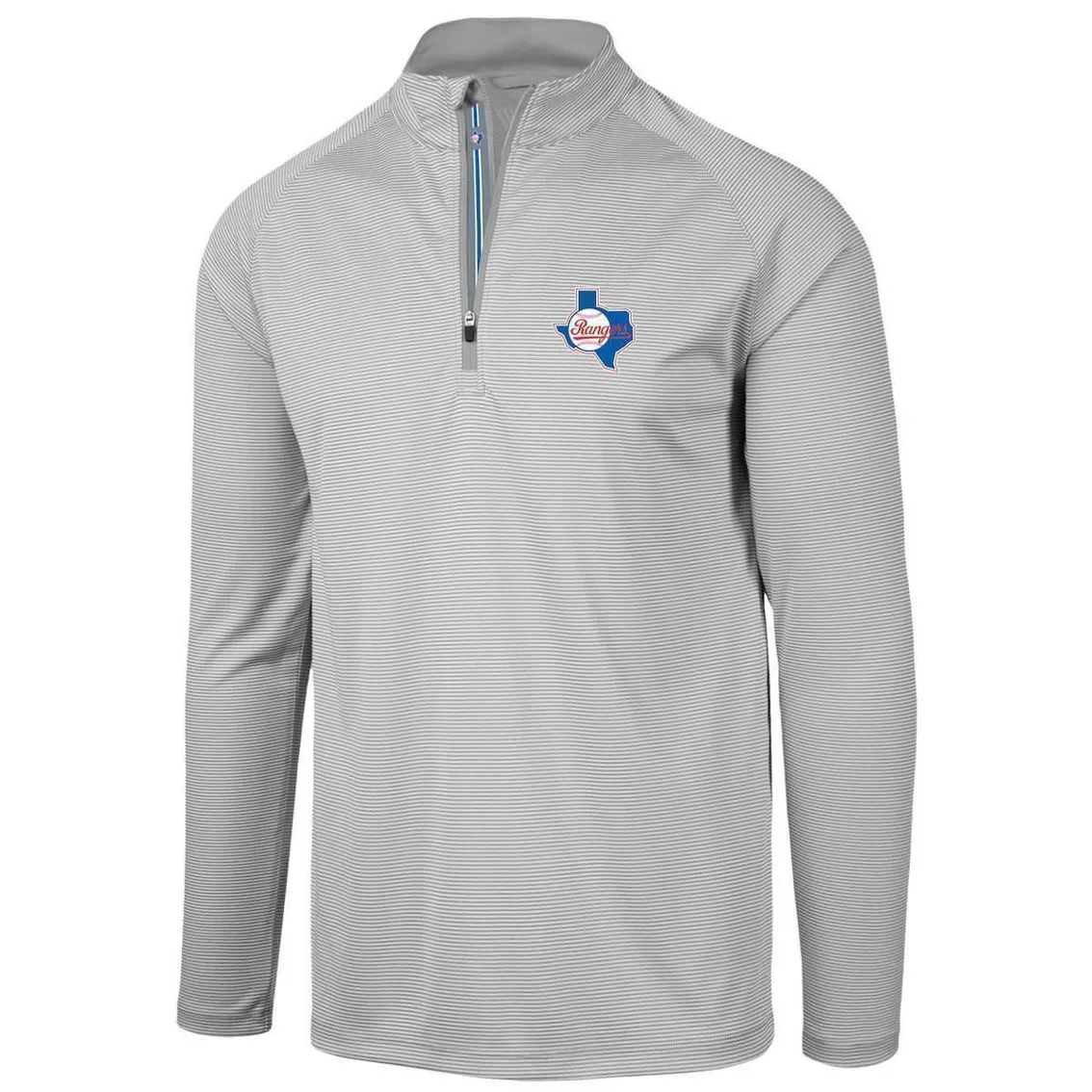 Levelwear Men's Gray Texas Rangers Orion Historic Logo Raglan Quarter-Zip Jacket 3 Levelwear Men's Gray Texas Rangers Orion Historic Logo Raglan Quarter-Zip Jacket - Image 3