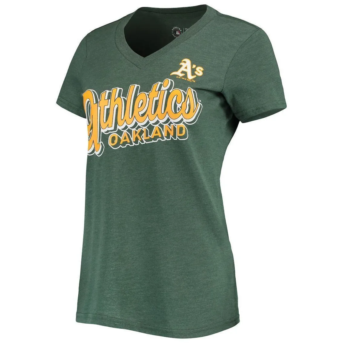 G-III 4Her By Carl Banks Women's Green Oakland Athletics First Place V-Neck T-Shirt 3 G-III 4Her By Carl Banks Women's Green Oakland Athletics First Place V-Neck T-Shirt - Image 3