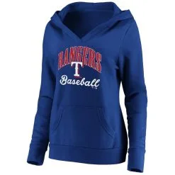 Fanatics Branded Women's Royal Texas Rangers Victory Script Crossover Neck Pullover Hoodie -Minnesota Twins Shop DSCO1136788137 1350 ALT2