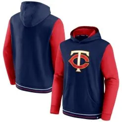 Fanatics Branded Men's Navy/Red Minnesota Twins Last Whistle Pullover Hoodie