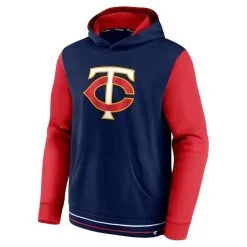 Fanatics Branded Men's Navy/Red Minnesota Twins Last Whistle Pullover Hoodie -Minnesota Twins Shop DSCO1136788189 REDBLU ALT2