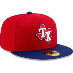 New Era Men's Red/Royal Texas Rangers 2020 Alternate 3 Authentic Collection On Field 59FIFTY Fitted Hat -Minnesota Twins Shop DSCO1136788213 2910 ALT3