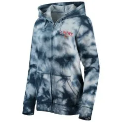 New Era Women's Navy Minnesota Twins Tie-Dye Full-Zip Hoodie -Minnesota Twins Shop DSCO1136788449 4135 ALT2