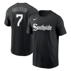 Nike Men's Tim Anderson Black Chicago White Sox City Connect Name & Number T-Shirt