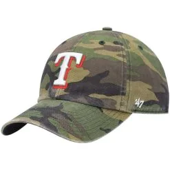 '47 Men's Camo Texas Rangers Clean Up Adjustable Hat
