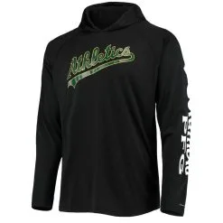 Columbia Men's Black Oakland Athletics Terminal Tackle Omni-Shade Raglan Pullover Hoodie -Minnesota Twins Shop DSCO1136789441 1007 ALT2