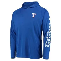 Columbia Men's Royal Texas Rangers Terminal Tackle Omni-Shade Raglan Pullover Hoodie -Minnesota Twins Shop DSCO1136790754 1350 ALT2