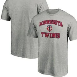 Fanatics Branded Men's Heathered Gray Minnesota Twins Heart & Soul T-Shirt