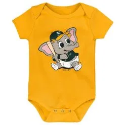 Outerstuff Newborn & Infant Green/Gold/Gray Oakland Athletics Born To Win 3-Pack Bodysuit Set -Minnesota Twins Shop DSCO1136792037 2041 ALT3