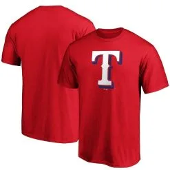 Fanatics Branded Men's Red Texas Rangers Official Logo T-Shirt