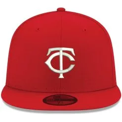 New Era Men's Red Minnesota Twins White Logo 59FIFTY Fitted Hat -Minnesota Twins Shop DSCO1136794154 2910 ALT2