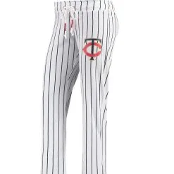 Women's Concepts Sport White Minnesota Twins Vigor Pinstripe Sleep Pant