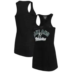 Soft As A Grape Women's Black Oakland Athletics Multicount Racerback Tank Top