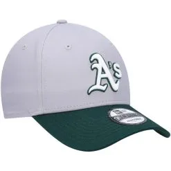 New Era Youth Gray Oakland Athletics Clutch 9FORTY Adjustable Hat -Minnesota Twins Shop DSCO1137144392 1927 ALT3