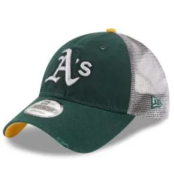 New Era Men's Green Oakland Athletics Team Rustic 9TWENTY Adjustable Hat