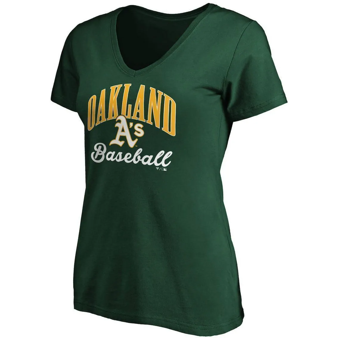 Fanatics Branded Women's Green Oakland Athletics Victory Script V-Neck T-Shirt 3 Fanatics Branded Women's Green Oakland Athletics Victory Script V-Neck T-Shirt - Image 3