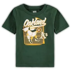 Outerstuff Infant Green Oakland Athletics On The Fence T-Shirt