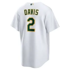 Nike Men's Khris Davis White Oakland Athletics Home Replica Player Name Jersey -Minnesota Twins Shop DSCO1137269962 3550 ALT3