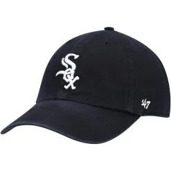 Men's '47 Black Chicago White Sox Home Clean Up Adjustable Hat