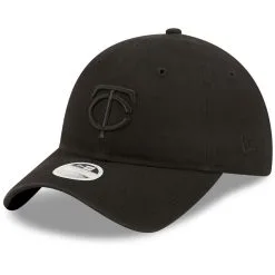 New Era Women's Minnesota Twins Black On Black Core Classic II 9TWENTY Adjustable Hat