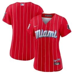 Nike Women's Red Miami Marlins City Connect Replica Jersey