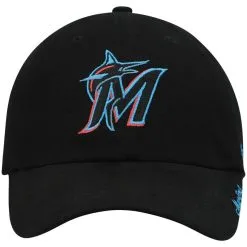 '47 Women's Black Miami Marlins Team Miata Clean Up Adjustable Hat -Minnesota Twins Shop DSCO1137451593 1007 ALT2