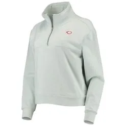 The Wild Collective Women's Light Blue Minnesota Twins Two-Hit Quarter-Zip Pullover Top -Minnesota Twins Shop DSCO1137451952 NQSY ALT2