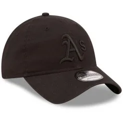 New Era Men's Oakland Athletics Black On Black Core Classic 2.0 9TWENTY Adjustable Hat -Minnesota Twins Shop DSCO1137452477 1007 ALT3