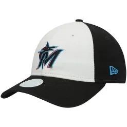 New Era Women's White Miami Marlins 9TWENTY Color Block Adjustable Hat