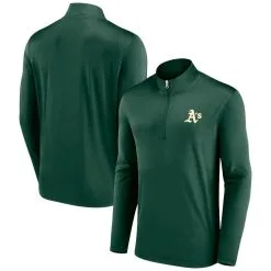 Fanatics Branded Men's Green Oakland Athletics Underdog Mindset Quarter-Zip Jacket