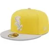 New Era Men's Yellow/Gray Chicago White Sox Spring Color Pack Two-Tone 59FIFTY Fitted Hat