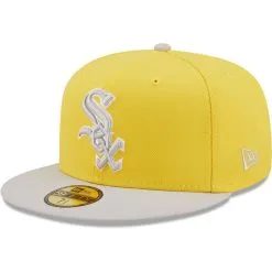 New Era Men's Yellow/Gray Chicago White Sox Spring Color Pack Two-Tone 59FIFTY Fitted Hat