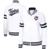 G-III 4Her By Carl Banks Women's White Minnesota Twins Pre-Game Full-Zip Track Jacket
