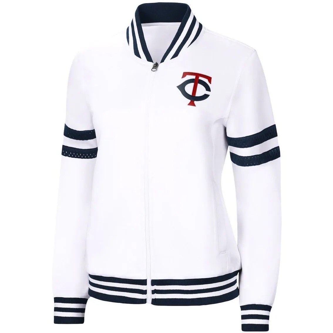 G-III 4Her By Carl Banks Women's White Minnesota Twins Pre-Game Full-Zip Track Jacket 3 G-III 4Her By Carl Banks Women's White Minnesota Twins Pre-Game Full-Zip Track Jacket - Image 3