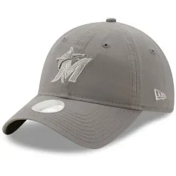 New Era Women's Gray Miami Marlins Misty Morning Core Classic 9TWENTY Adjustable Hat