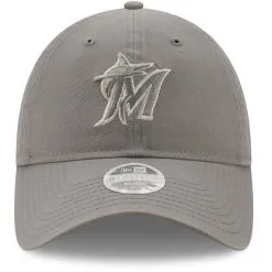 New Era Women's Gray Miami Marlins Misty Morning Core Classic 9TWENTY Adjustable Hat -Minnesota Twins Shop DSCO1137454801 1927 ALT2