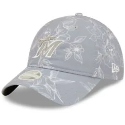 New Era Women's Gray Miami Marlins Botanic 9TWENTY Adjustable Hat