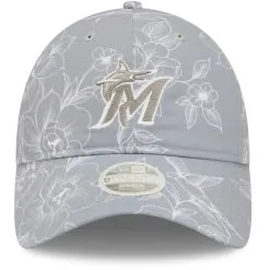 New Era Women's Gray Miami Marlins Botanic 9TWENTY Adjustable Hat -Minnesota Twins Shop DSCO1137629673 1927 ALT2