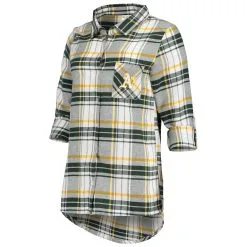Concepts Sport Women's Green/Gold Oakland Athletics Accolade Flannel Nightshirt -Minnesota Twins Shop DSCO1137693914 2041 ALT2