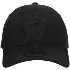 New Era Men's Miami Marlins Black On Black Core Classic 9TWENTY Adjustable Hat -Minnesota Twins Shop DSCO1137813937 1007 ALT2