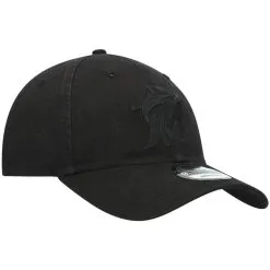 New Era Men's Miami Marlins Black On Black Core Classic 9TWENTY Adjustable Hat -Minnesota Twins Shop DSCO1137813937 1007 ALT3