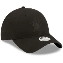 New Era Women's Miami Marlins Black On Black Core Classic II 9TWENTY Adjustable Hat -Minnesota Twins Shop DSCO1137814479 1007 ALT3