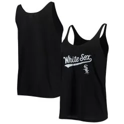 Soft As A Grape Women's Black Chicago White Sox Slouchy Tank Top