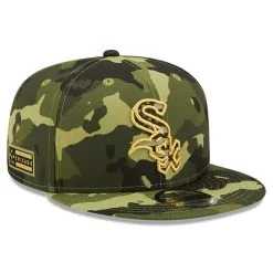 New Era Men's Camo Chicago White Sox 2022 Armed Forces Day 9FIFTY Snapback Adjustable Hat