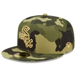 New Era Men's Camo Chicago White Sox 2022 Armed Forces Day On-Field 59FIFTY Fitted Hat -Minnesota Twins Shop DSCO1137968639 4500 ALT3