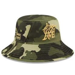 New Era Men's Camo Miami Marlins 2022 Armed Forces Day Bucket Hat